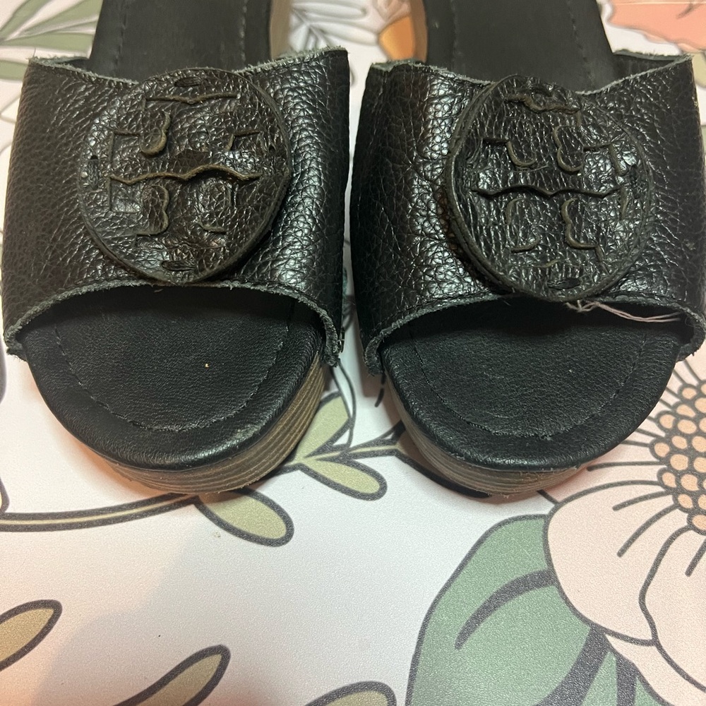 Tory Burch Black Slide Sandals - Picture 2 of 6